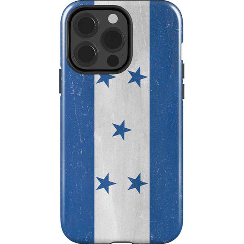 Honduras Flag Distressed iPhone 15 Pro Impact Case